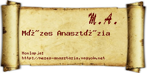 Mézes Anasztázia névjegykártya